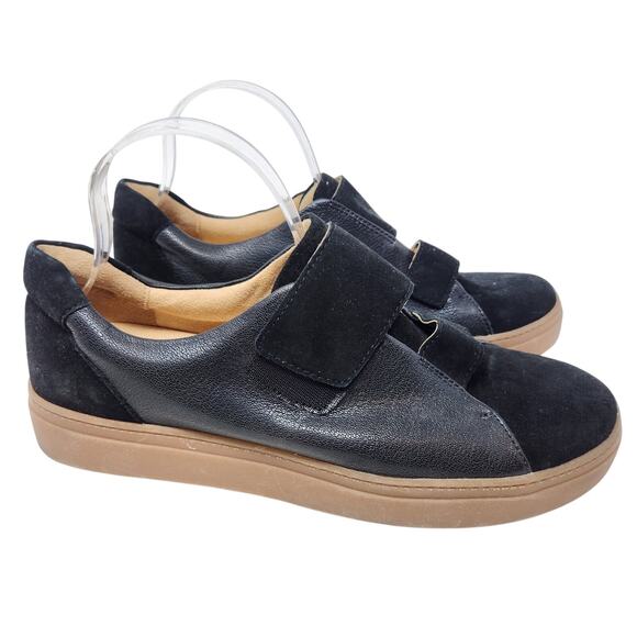 Naturalizer Charlie Sneakers Slip On Shoes Casual Leather Suede Black Size US 11 - Picture 1 of 9